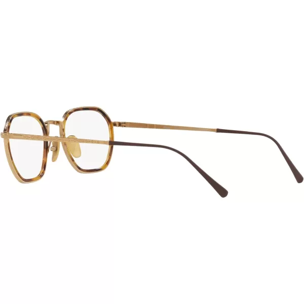 Persol Womens Po5013vt Round Prescription Eyewear FramesGoldDemo Lens