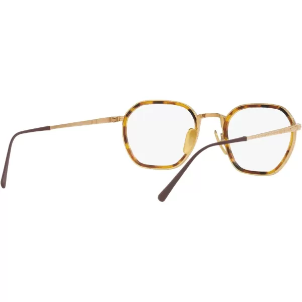 Persol Womens Po5013vt Round Prescription Eyewear FramesGoldDemo Lens