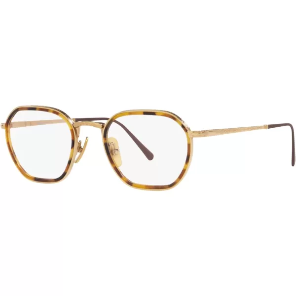 Persol Womens Po5013vt Round Prescription Eyewear FramesGoldDemo Lens