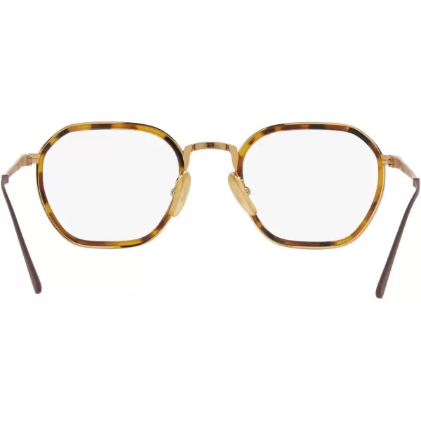 Persol Womens Po5013vt Round Prescription Eyewear FramesGoldDemo Lens