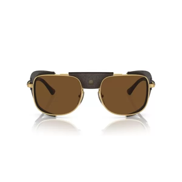 Persol Mens PO113SZ Polarized Rectangular Sunglasses Gold 53 mmPersol Mens PO113SZ Polarized Rectangular Sunglasses Gold 53 mm