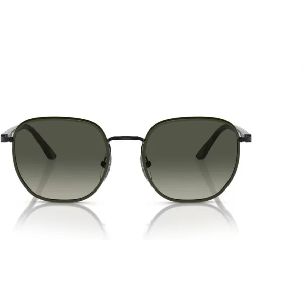 Persol Mens PO115SJ Square Sunglasses BlackGreen 54 mmPersol Mens PO115SJ Square Sunglasses BlackGreen 54 mm