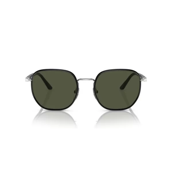 Persol Mens PO115SJ Square Sunglasses SilverBlack 52 mmPersol Mens PO115SJ Square Sunglasses SilverBlack 52 mm