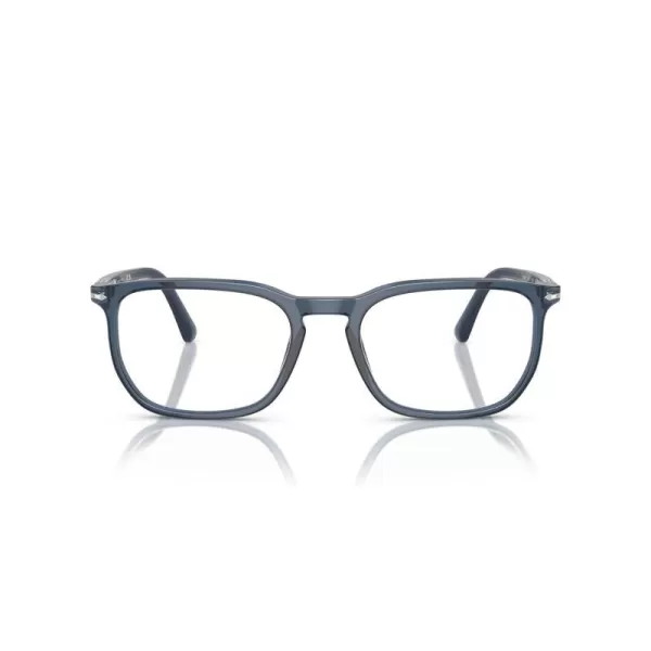 Persol Mens PO3339V Round Prescription Eyewear Frames Transparent Denim BlueDemo Lens 56 mmPersol Mens PO3339V Round Prescription Eyewear Frames Transparent Denim BlueDemo Lens 56 mm