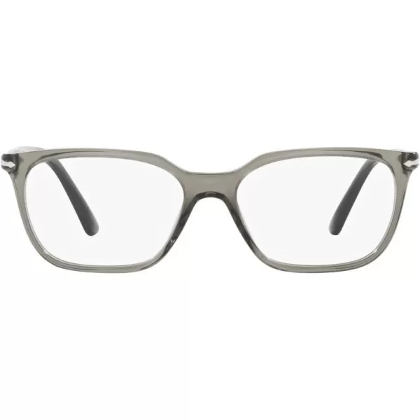 Persol Mens Po3298v Rectangular Prescription Eyewear FramesTaupe Grey TransparentDemo Lens