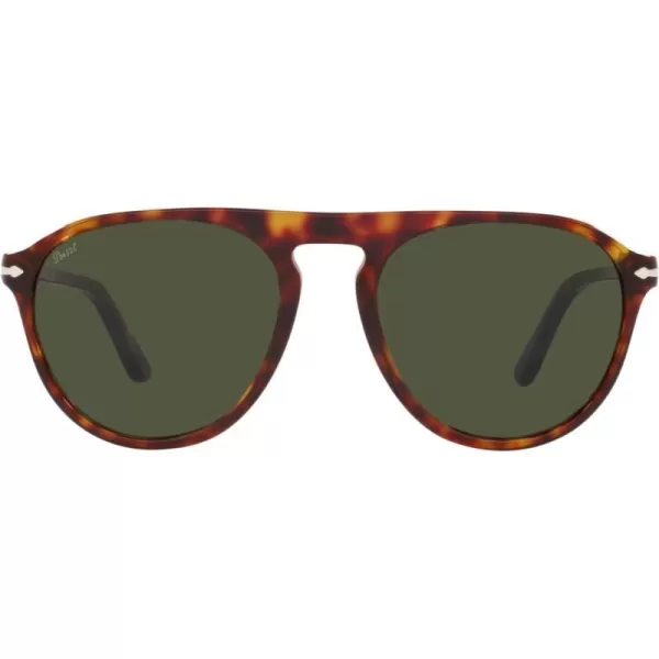 Persol Mens Po3302s Aviator SunglassesHavanaGreen