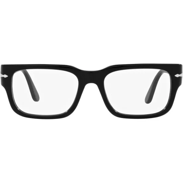 Persol Mens Po3315v Rectangular Prescription Eyewear FramesBlackDemo Lens