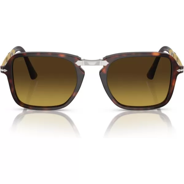 Persol Mens Po3330s Rectangular SunglassesHavanaGradient Brown