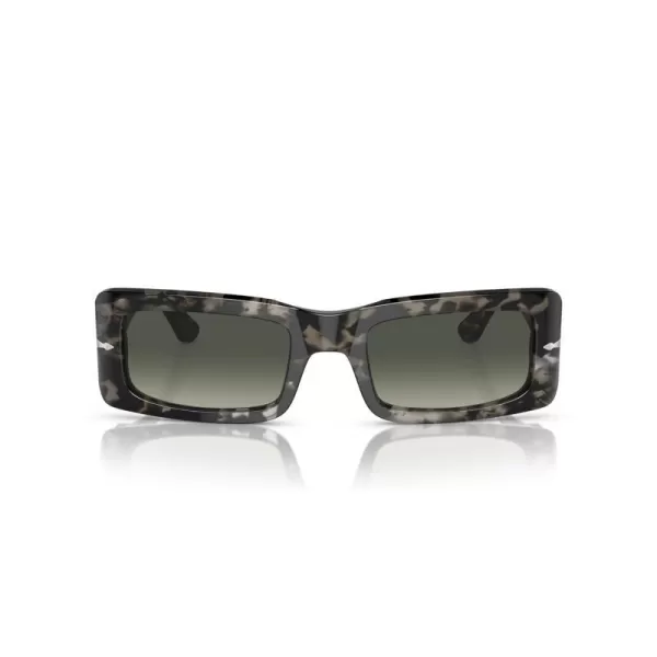 Persol Mens Po3332s Francis Rectangular SunglassesGreyBlack Tortoise