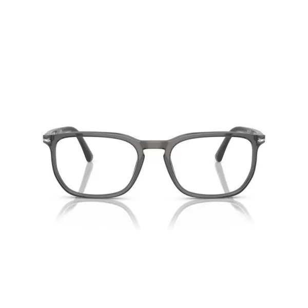 Persol Mens Po3339v Round Prescription Eyewear FramesTransparent GreyDemo Lens