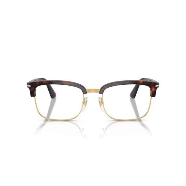 Persol Mens Po3340v Lina Rectangular Prescription Eyewear FramesHavanaDemo Lens