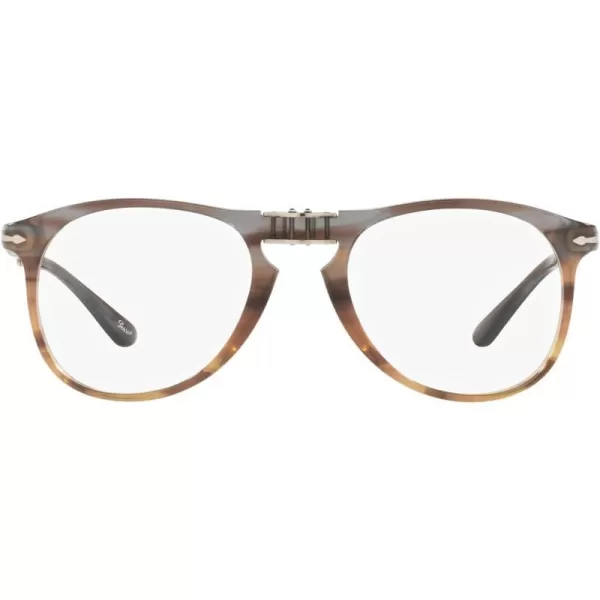 Persol Mens Po9714vm Aviator Prescription Eyewear FramesOpal BrownDemo Lens