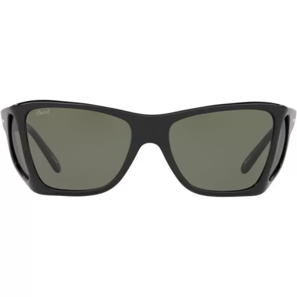 Persol PO0009 Square SunglassesBlackGreen