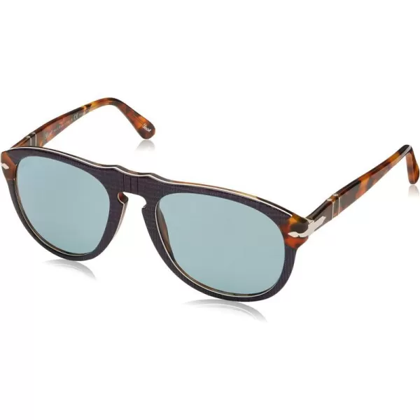 Persol PO0649 Aviator SunglassesBlue Prince of WalesHavanaBlue Polarized