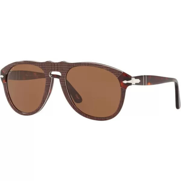 Persol PO0649 Aviator SunglassesBrown Prince of WalesBrown Polarized