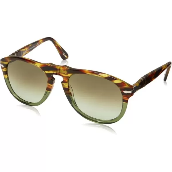 Persol PO0649 Aviator SunglassesBrown TortoiseOpal GreenGreen Gradient Brown