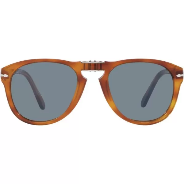 Persol PO0714SM Steve McQueen Aviator SunglassesTerra Di SienaLight Blue Gradient Dark Blue