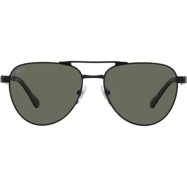 Persol PO1003S Pilot SunglassesDemigloss BlackGreen Polarized