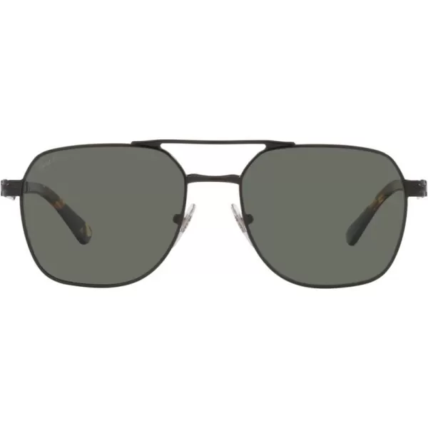 Persol PO1004S Pilot SunglassesDemigloss BlackGreen Polarized