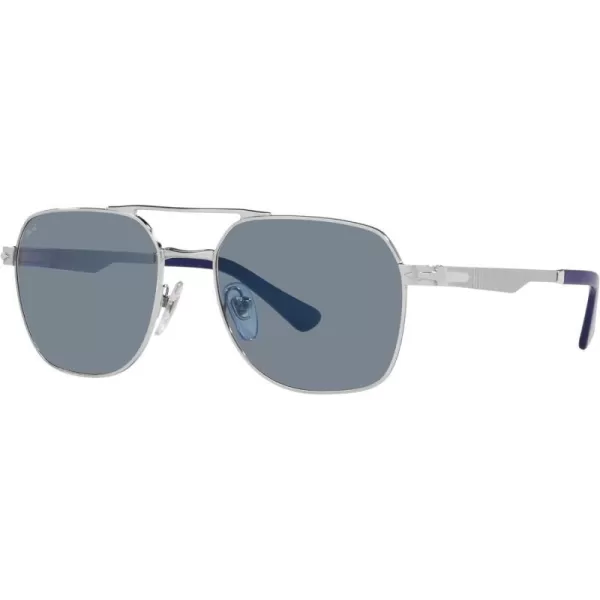 Persol PO1004S Pilot SunglassesSilverLight Blue