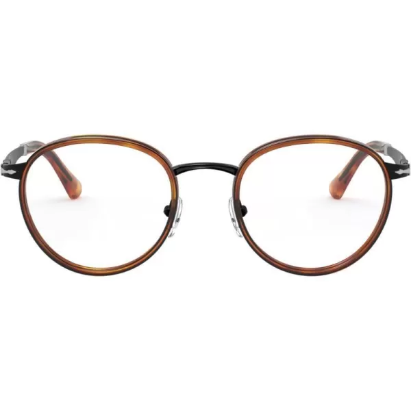 Persol PO2468V Round Prescription Eyewear FramesBlackHavanaDemo Lens