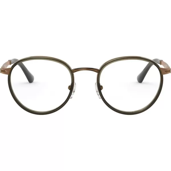 Persol PO2468V Round Prescription Eyewear FramesCopperGreyDemo Lens