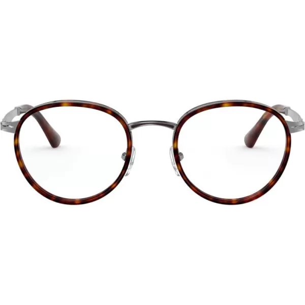 Persol PO2468V Round Prescription Eyewear FramesGunmetalHavanaDemo Lens