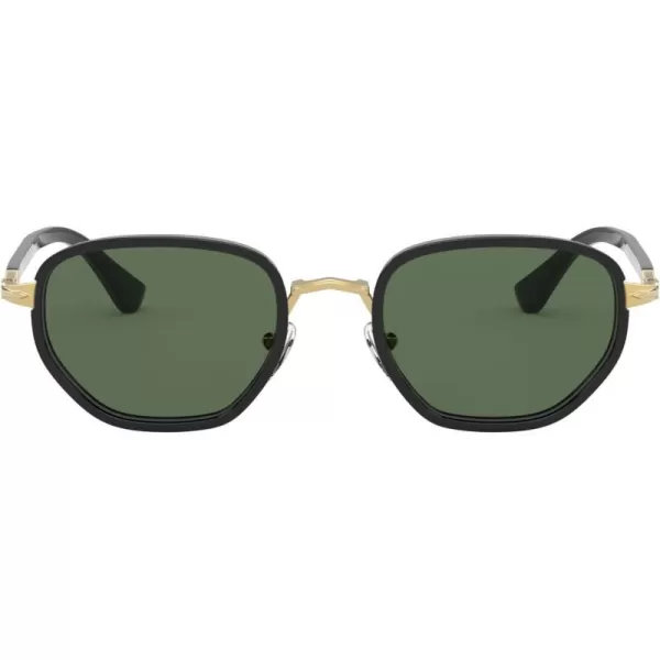 Persol PO2471S Round SunglassesGoldBlackGreen Polarized