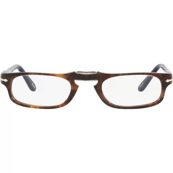 Persol PO2886V Rectangular Prescription Eyewear FramesHavanaDark BlueDemo Lens