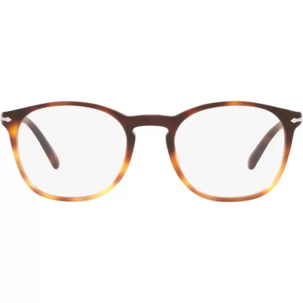 Persol PO3007VM Square Prescription Eyewear FramesDark TortoiseLight BrownDemo Lens