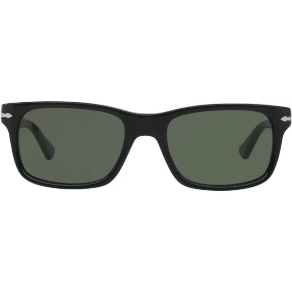 Persol PO3048S Rectangular SunglassesBlackGreen