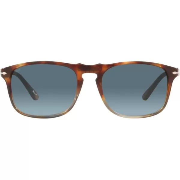 Persol PO3059S Square SunglassesTortoise Spotted BrownAzure Gradient Blue