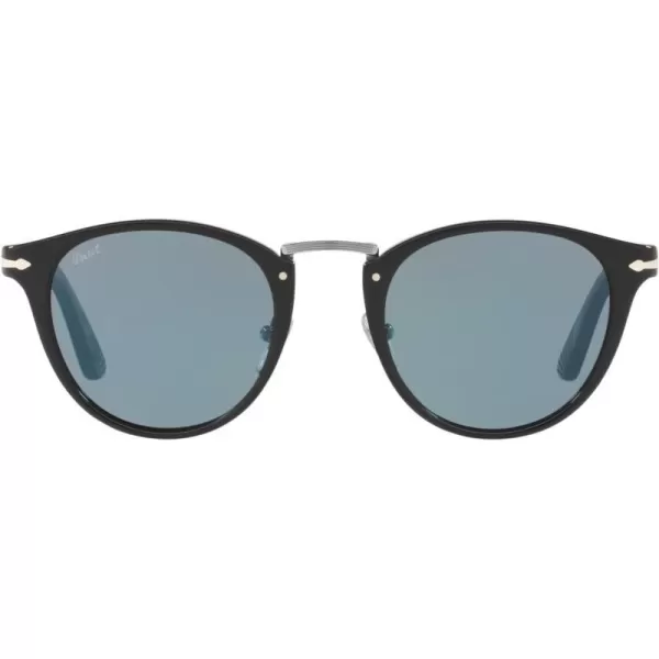 Persol PO3108S Round SunglassesBlackLight Blue