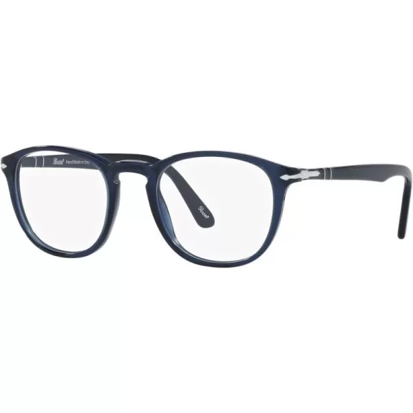 Persol PO3143V Rectangular Prescription Eyewear FramesTransparent BlueDemo Lens