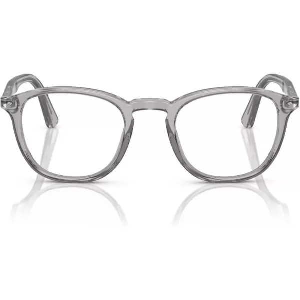 Persol PO3143V Rectangular Prescription Eyewear FramesTransparent GreyDemo Lens