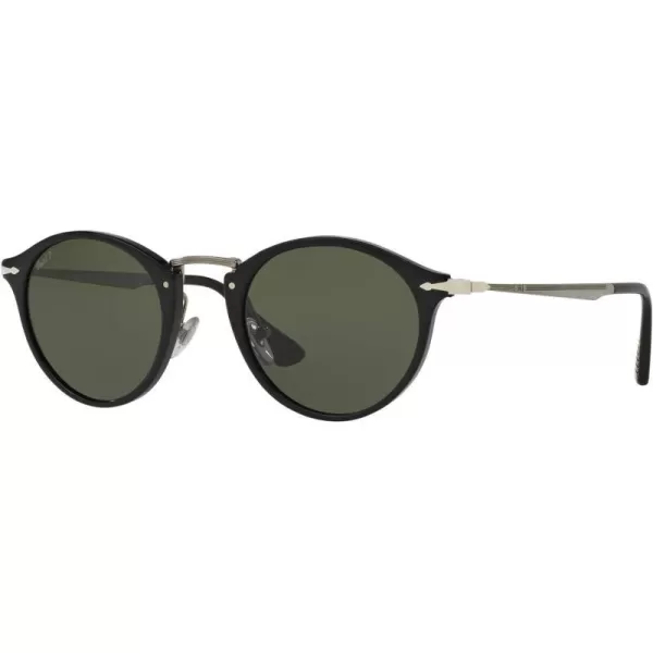 Persol PO3166S Round SunglassesBlackGreen Polarized