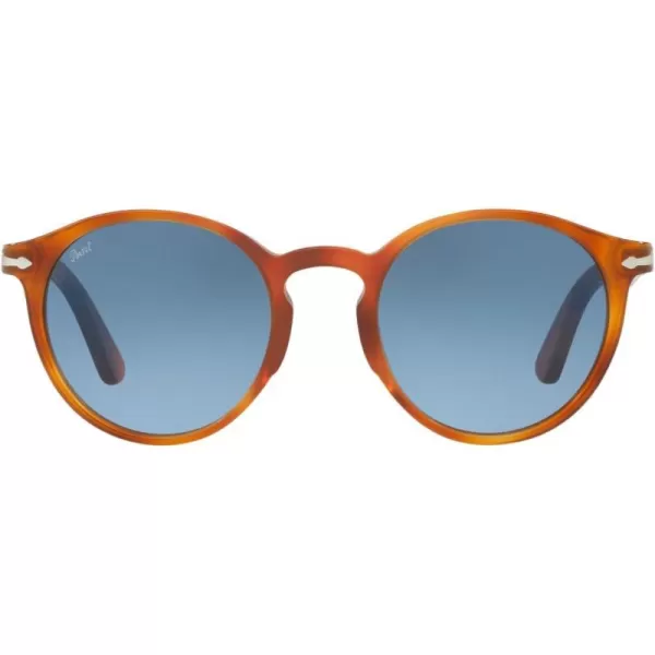 Persol PO3171S Round SunglassesTerra Di SienaAzure Gradient Blue