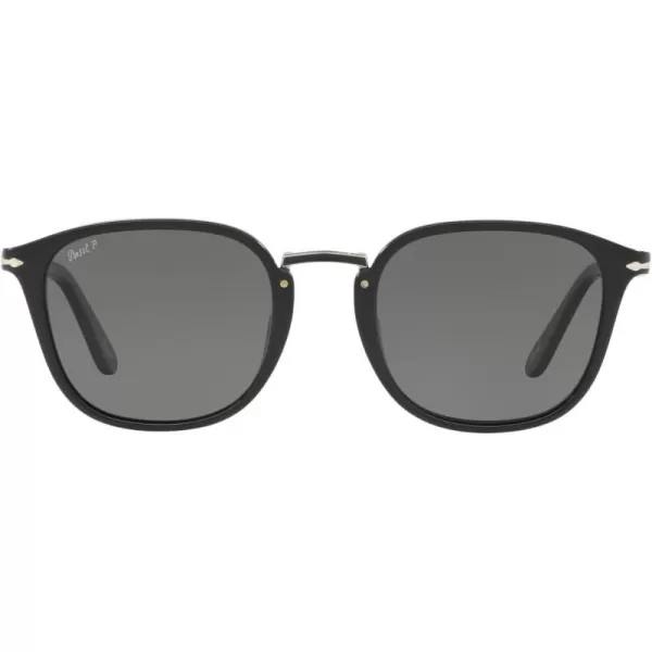 Persol PO3186S Round SunglassesBlackGreen Polarized