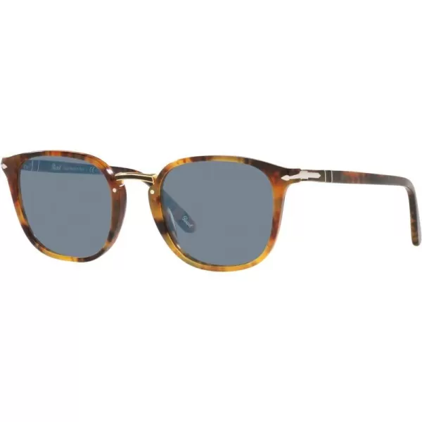 Persol PO3186S Round SunglassesCaffeLight Blue