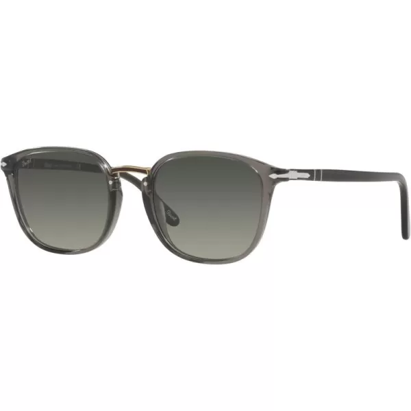 Persol PO3186S Round SunglassesGrey Taupe TransparentGrey Gradient