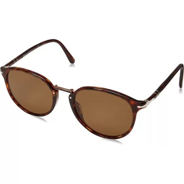 Persol PO3210S Round SunglassesHavanaBrown Polarized