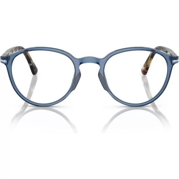 Persol PO3218V Round Prescription Eyewear Frames Transparent NavyDemo Lens 51 mmPersol PO3218V Round Prescription Eyewear Frames Transparent NavyDemo Lens 51 mm