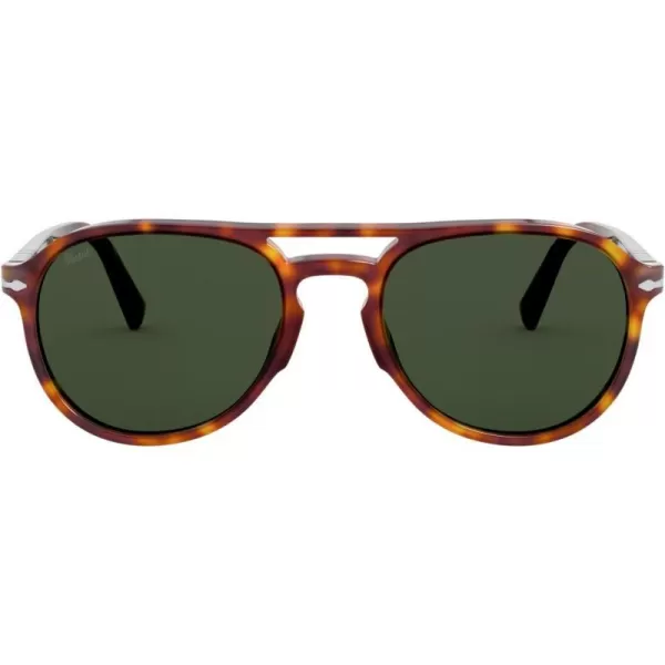 Persol PO3235S Aviator SunglassesRed HavanaGreen