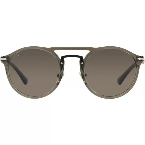 Persol PO3264S Round SunglassesOpal SmokeAntique Grey