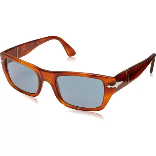 Persol PO3268S Rectangular SunglassesTerra Di SienaLight Blue