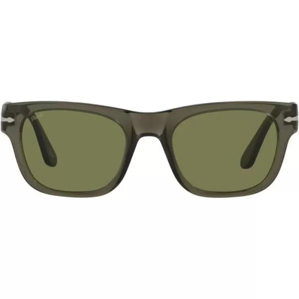 Persol PO3269S Square SunglassesOpal SmokeLight Green