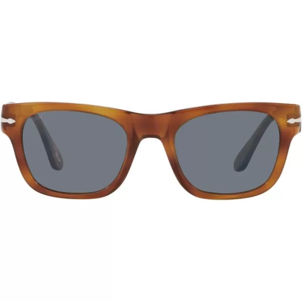 Persol PO3269S Square SunglassesTerra Di SienaLight Blue