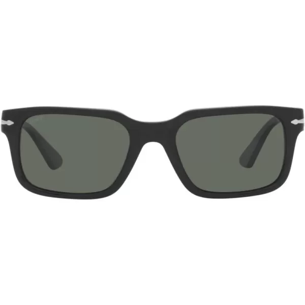 Persol PO3272S Rectangular SunglassesBlackGreen Polarized