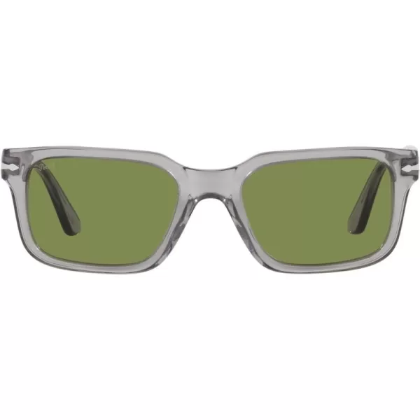 Persol PO3272S Rectangular SunglassesTransparent GreyGreen