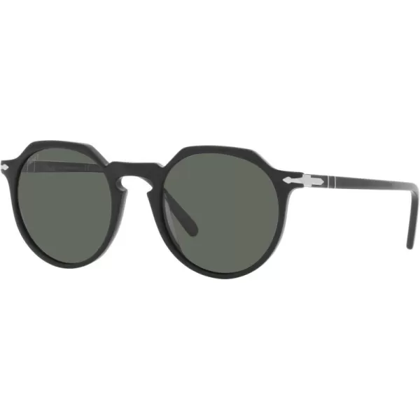 Persol PO3281S Round SunglassesBlackGreen Polarized